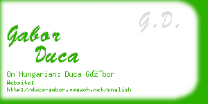 gabor duca business card